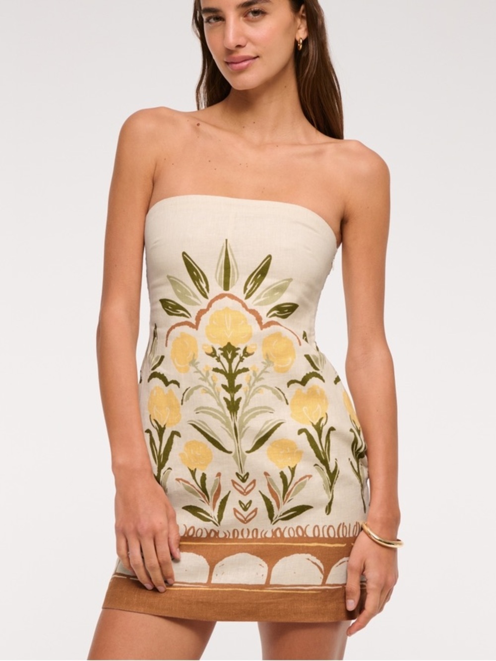 Abercrombie & Fitch Scarlett Linen Blend Floral Mini Dress Size Medium